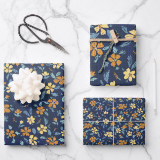 Cottagecore Inpakpapier Plat Set van 3 Vel