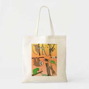 Cottagecore Jungle Dieren Boodschappentas - Cute S Tote Bag