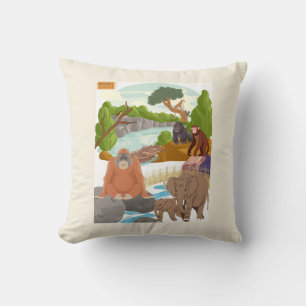 Cottagecore Jungle Dieren Nursery Kussenhoes - Kussen