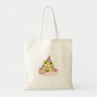 Cottagecore Kikker Drinkt Boba Thee Sticker Tote Bag