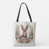 Cottagecore Knuffel Konijn Tote Bag (Achterkant)