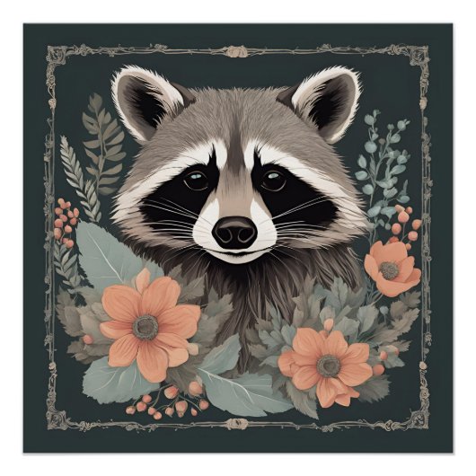 Cottagecore Knuffel Wasbeer Perfect Poster (Voorkant)