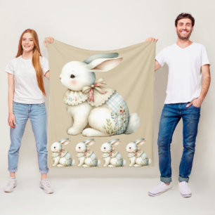 Cottagecore Konijn Charme Babydeken Fleece Deken
