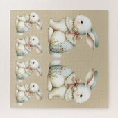 Cottagecore Konijn Charme Babydeken Legpuzzel (Horizontaal)
