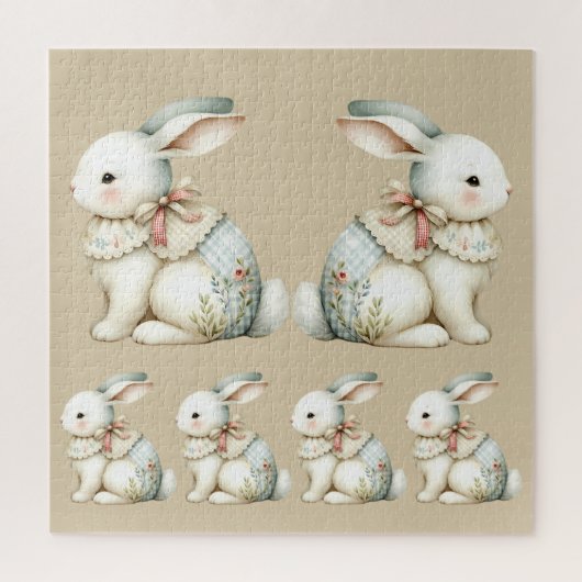 Cottagecore Konijn Charme Babydeken Legpuzzel (Verticaal)