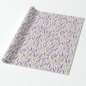 Cottagecore Lavendel Takje Botanisch Cadeaupapier (Uitgerold)