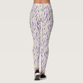 Cottagecore Lavendel Takje Botanisch Leggings (Achterkant)