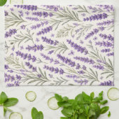 Cottagecore Lavendel Takje Botanisch Theedoek (Gevouwen)
