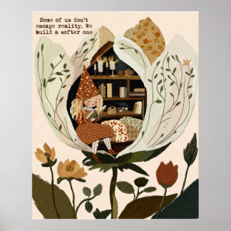 Cottagecore Leeshoek Muurkunst Poster