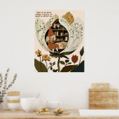 Cottagecore Leeshoek Muurkunst Poster (Keuken)