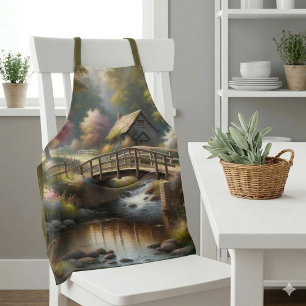 Cottagecore Lente Brug Cottage Scene Schort