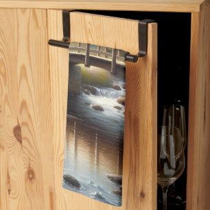 Cottagecore Lente Brug Cottage Scene Theedoek