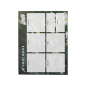 Cottagecore Madeliefjestuin Weekplanner Notitieblok (Linkerzijde)