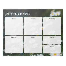 Cottagecore Madeliefjestuin Weekplanner Notitieblok