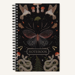 Cottagecore Magische Moth Paddenstoel Slangen Notitieboek