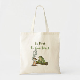 Cottagecore Mentale Gezondheid Zelfzorg Kikker Tote Bag