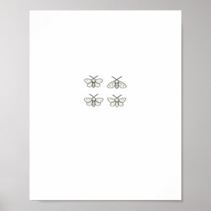 Cottagecore Motten Klassiek Poster