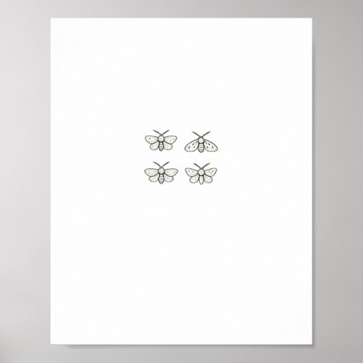 Cottagecore Motten Klassiek Poster (Voorkant)