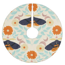 Cottagecore Mottenpatroon Kunst | Retro Bloemendes