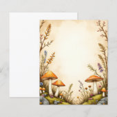 Cottagecore Mushroom and Wildflower Stationery Bor (Voorkant / Achterkant)