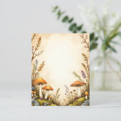 Cottagecore Mushroom and Wildflower Stationery Bor (Staand voorkant)