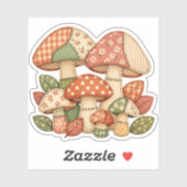 Cottagecore Mushroom Cluster Sticker (Vel)