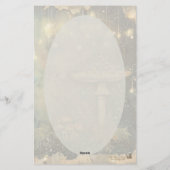 Cottagecore Mushroom Fairy Light Briefpapier (Achterkant)