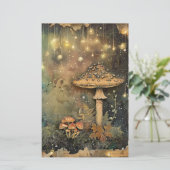 Cottagecore Mushroom Fairy Light Briefpapier (Staand voorkant)