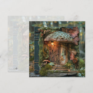 Cottagecore Mushroom Green Book Scrapbook Journal Kaart