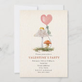 Cottagecore Mushroom Valentijns's Party Kaart (Voorkant)