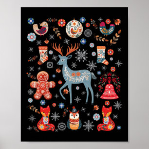 Cottagecore Nordic Hygge Folk Art Scandinavisch Ch Poster