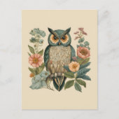 Cottagecore Owl Briefkaart (Voorkant)