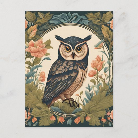 Cottagecore Owl Briefkaart (Voorkant)