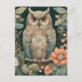 Cottagecore Owl Schattige Briefkaart
