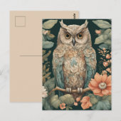 Cottagecore Owl Schattige Briefkaart (Voorkant / Achterkant)