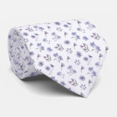 Cottagecore Paarse Lavendel Herenstrik Stropdas (Opgerold)