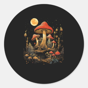 Cottagecore Paddenstoel Cottagecore Esthetiek Gobl Ronde Sticker