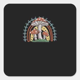 Cottagecore Paddenstoel Goblincore Mycologie Natuu Vierkante Sticker