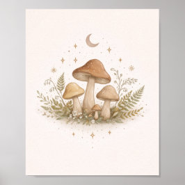 Cottagecore Paddenstoel Muurkunst – Poster
