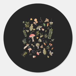Cottagecore Paddenstoelen Esthetiek Academië Gobli Ronde Sticker