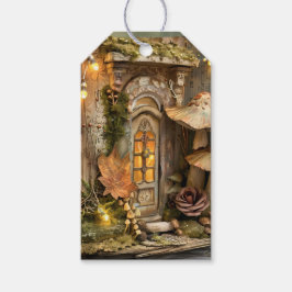 Cottagecore Paddenstoelen Feeën Huis Cadeaulabel