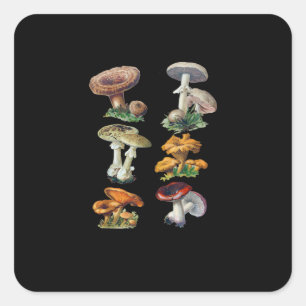 Cottagecore Paddenstoelen Goblincore Esthetiek Pad Vierkante Sticker