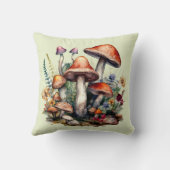 Cottagecore Paddenstoelen Worpkussen Kussen (Achterkant)