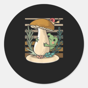 Cottagecore Paddenstoelenbos Pad Goblincore Mycolo Ronde Sticker