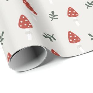 Cottagecore Paddenstoelpatroon Cadeau Cadeaupapier