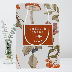 Cottagecore Paddestoel Botanische Houten Kerstmis Medium Cadeauzakje