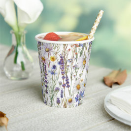 Cottagecore papieren bekertjes set bekers