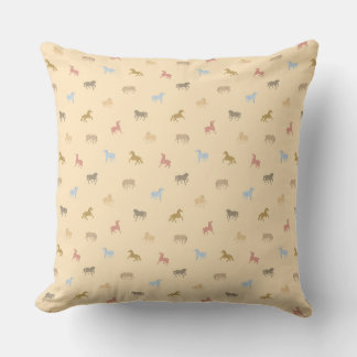 Cottagecore Pastelkleurige Westerse Wilde Paarden Kussen