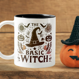 Cottagecore Pompoenen Halloween Witch Pet Tweekleurige Koffiemok