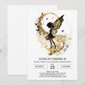 Cottagecore Princess Fairy Verjaardagsbedel Kaart (Voorkant / Achterkant)